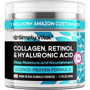 Collagen, Retinol & Hyaluronic Acid Cream - Anti-Aging Face Moisturizer for Face